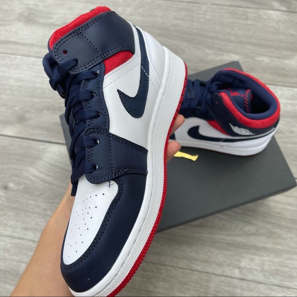 Air Jordan 1 Mid USA 🇺🇸 Olympic - Picture 4 of 8